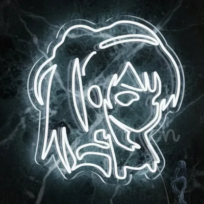 Custom Neon | Anime Neon Sign 24x23 Inch | White