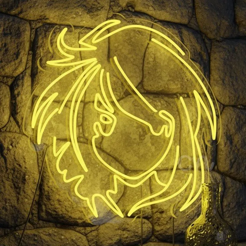 Custom Neon | Anime LED Neon Sign | 30x30 Inch Yellow