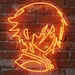 Anime Neon Sign 28x25 Inch | Orange LED Wall Light for Bedroom, Gaming Setup, Bars, and Decor | Modern Anime Wall Art, Durable Safe LED Glow, Easy to Install for Home, Office & Events 1