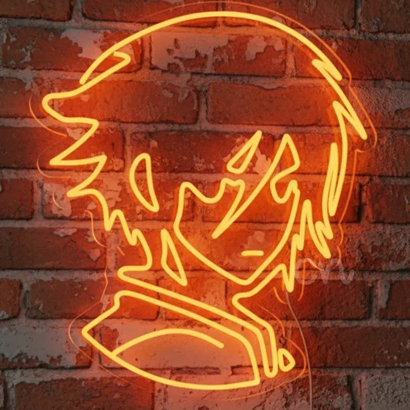 Custom Neon | Anime Neon Sign 28x25 Inch | Orange