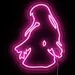 Custom Neon | Custom Anime Girl LED Neon Sign | 24x19 Inch Pink Silhouette Wall Light 1