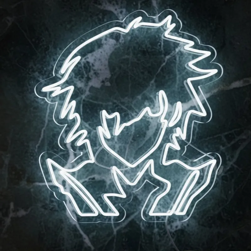 Custom Neon | White Anime Character LED Neon Sign | 30x27