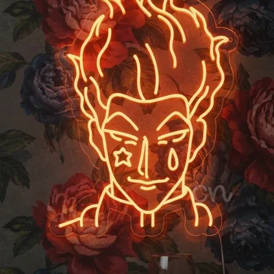 Anime Character Neon Sign 32x22 Inches | Orange LED Wall Light for Bedroom, Game Room, Bar, Man Cave, Anime Fan Gift & Party Decor | Durable Acrylic & Energy-Efficient LED Neon Artwork