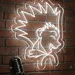 Custom Neon | White Anime Spiky Hair Face Neon Sign | 30x23 Inch 1