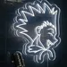 Custom Neon | White Anime Spiky Hair Face Neon Sign | 30x23 Inch 2