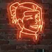 Orange Woman Face Neon Sign | 24x22 Modern LED Wall Art with Abstract Portrait Design | Ambient Lighting for Bedroom, Living Room, Bars, Cafes, Studios | Durable, Safe, Energy-Efficient Decor 1