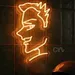 Custom Neon | Orange Minimalist Face Neon Sign | 24x15 1
