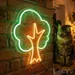Custom Neon | Tree Shape Neon Sign | 24x20 | Green and Orange Bright Neon Sign 2