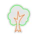 Custom Neon | Tree Shape Neon Sign | 24x20 | Green and Orange Bright Neon Sign 3