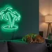 Custom Neon | Palm Trees Neon Sign | 24x24 | Neon Green for Lounge Bar Bedroom Decor 2