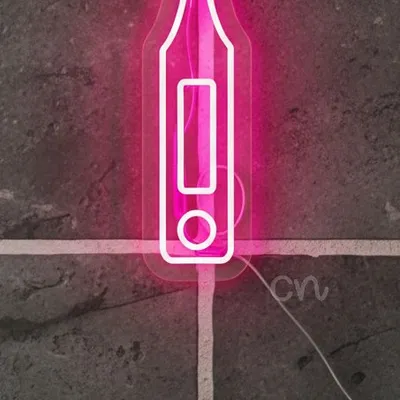 Modern LED Neon Thermometer Wall Sign for Medical Clinics, Hospitals, Science Labs, Classrooms, and Home Decor | Safe Durable Energy-Efficient Lighting Accent | Bright Pink Glow | 24x6