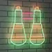 Custom Neon | Laboratory Beaker Pair LED Neon Sign | 24x22 | Green, Orange, Pink 1