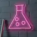 Custom Neon | Chemistry Flask LED Neon Sign for Science Lovers, Classrooms, Study Rooms, Laboratories, and Modern Decor | Durable Energy-Efficient Lighting Accent | 23x23 | Purple 1