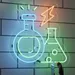 24x23 Neon Science Lab Sign – Dual Flask & Lightning Bolt LED Wall Light – Chemistry Classroom Decor, STEM Teacher Gift, Cool Bar, Cafe & Home Art for Science Lovers, Unique Laboratory-Inspired Design 1