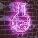 Round Bottom Flask LED Neon Sign | Purple Chemistry Lab Light | Science Classroom, Bar & Event Wall Decor | Durable, Energy-Efficient, Easy to Install Acrylic Neon Artwork | 24x17 Inches 2