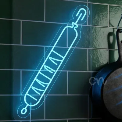 Custom Neon | Syringe LED Neon Sign | 32x21 in | Blue