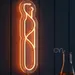 Custom Neon | Test Tube LED Neon Sign | Laboratory Science Inspired Orange Neon Wall Light | 24x5 1