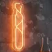 Custom Neon | Test Tube LED Neon Sign | Laboratory Science Inspired Orange Neon Wall Light | 24x5 2