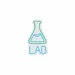 Custom Neon | LAB Flask Neon Sign with Text | 24x14 in | Green and Blue 3
