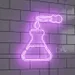 Custom Neon | Chemistry Flask with Dropper Neon Sign | Durable Energy-Efficient LED Wall Light for Labs, Bars, and Classrooms | 24x22 in | Purple 2