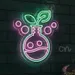 Custom Neon | Plant in Science Flask Neon Sign with Bubbles | Durable Energy-Efficient LED Wall Light for Home, Cafes, and Classrooms | 24x20 in | Pink and Green 2