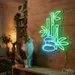 Custom Neon | Bamboo and Stones Neon Sign | 24x21 Inches | Green and Light Blue 2