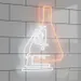 Custom Neon | Microscope and Flask Neon Sign | 30x21 | White and Orange 2