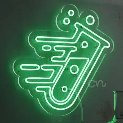 Neon Flex Science Flask Sign Plug in | Science Experiment Neon Light India | Dynamic Flask Neon Wall Decor | Flexible LED Science Lab Board Amazon | 24x23 | No Battery