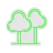Custom Neon | Tree Design Neon Sign | 22x24 Inches | Neon Green Glow Perfect for Decor 3