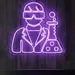 neon flex scientist sign plug in 30x30, scientist neon light india, plug in neon scientist logo,scientist wall decor, scientist neon sign no battery, led neon flex scientist board amazon 2