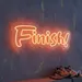 Custom Neon | Finish! Neon Sign | 10x24 Inches | Orange Neon Sign for Home Decor 2
