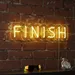 Custom Neon | Finish Neon Sign | 6x20 Inches | Yellow Neon Sign for Home and Bar Decor 1