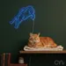 Custom Neon | Horse and Rider Neon Sign | 22x24 | Ice Blue Neon Sign for Wall Decor 2
