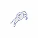 Custom Neon | Horse and Rider Neon Sign | 22x24 | Ice Blue Neon Sign for Wall Decor 3