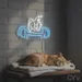 Custom Neon | Horse and Horseshoe Neon Sign | 19x28 | Ice Blue and Warm White 2