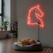Custom Neon | Horse Head Neon Sign | 24x18 Inch | Hot Pink Bright Wall Decor 2
