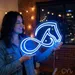 Custom Neon | Horse Head with Infinity Symbol Neon Sign | 19x24 Inch | Purple 1
