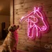 Custom Neon | Cowboy and Horse Neon Sign | 30x30.jp | Hot Pink Bright Display 2