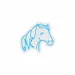 Custom Neon | Horse Head Neon Sign | 21x24 Inch | Ice Blue Neon Light 3