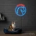 Custom Neon | Horse Neon Sign | 23x21in | Red Blue Neon Sign for Home Bar Decor 2
