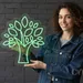Custom Neon | Tree with Leaves Neon Sign | 24x21 Inches | Neon Green 1