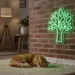 Custom Neon | Tree with Leaves Neon Sign | 24x21 Inches | Neon Green 2