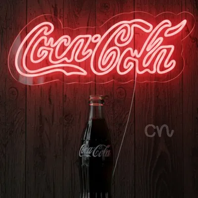 Neon Flex Coca Cola Sign Plug In 10x24, Coca Cola Neon Light India, Flexible LED Neon Wall Decor for Bedroom, Bar, Gaming Room, Vintage Retro Home Decor Neon Sign Board