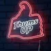 Custom Neon | Thums Up Logo Neon Sign | Premium LED Flex Light Plug-in Wall Art for Home, Bar, Cafe, Bedroom, Restaurant | Durable Battery-Free Retro Design Red Glow Display | 24x23 2