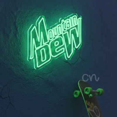 Custom Neon | Mountain Dew Logo Neon Sign | Green Glow | 34x30