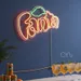Custom Neon | Fanta Logo Neon Sign | Premium LED Flex Light, Plug-in Wall Decor for Home, Bar, Cafe, Bedroom, Restaurant | Durable Battery-Free Retro Design in Orange & Green | 16x24 2