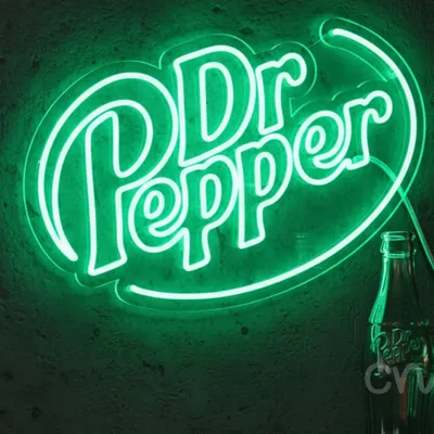 Custom Neon | Dr Pepper Logo Neon Sign | 17x24 | Green