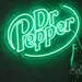 Custom Neon | Dr Pepper Neon Sign | 17x24 | Green Lighted Decor for Bar or Man Cave 1