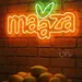 Custom Neon | Maaza Logo Neon Sign | Plug-in LED Neon Flex, Drink Neon Wall Light for Bar, Cafe, Party & Home Decor | Premium Electric Neon Display Maaza Board | 13x24 | Orange Glow 2