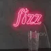 Custom Neon | Fizz Logo Neon Sign | Plug-in LED Neon Flex, Fizz Drink Inspired Neon Light for Bar, Cafe, Home, Party & Shop Wall Decor | 16x24 | Red Glow 1